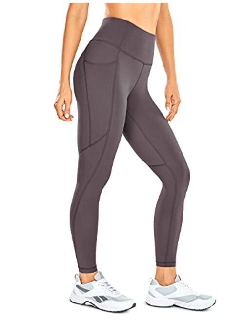 CRZ YOGA Womens Naked Feeling Workout Capris Leggings 23'' - High Waisted Gym Tummy Control Yoga Pants with Pockets