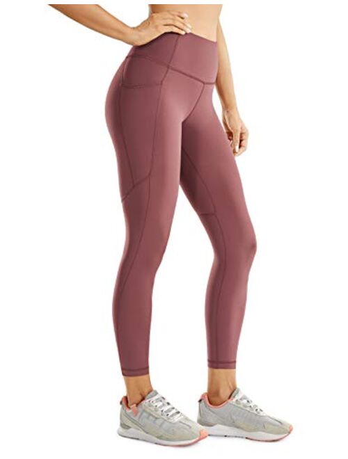 CRZ YOGA Womens Naked Feeling Workout Capris Leggings 23'' - High Waisted Gym Tummy Control Yoga Pants with Pockets