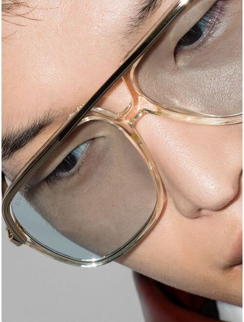 GUCCI EYEWEAR Web detail navigator-frame sunglasses