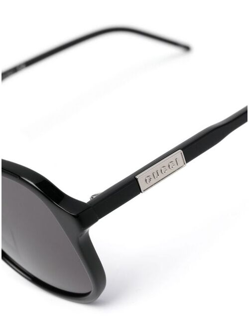 GUCCI EYEWEAR tinted pilot-frame sunglasses