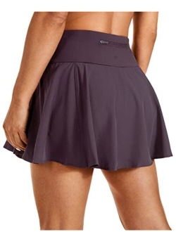 Women's High Waisted Pleated Tennis Skirts Lightweight Athletic Workout Running Sports Golf Skorts with Pockets