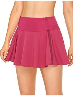 Women's High Waisted Pleated Tennis Skirts Lightweight Athletic Workout Running Sports Golf Skorts with Pockets