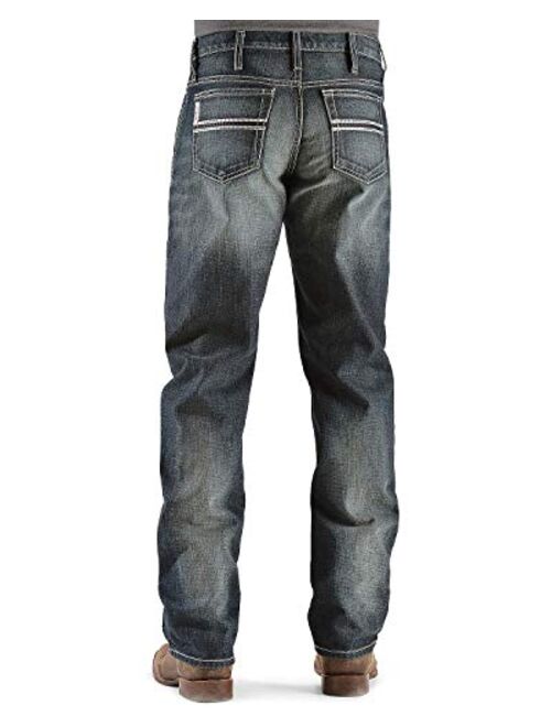 Cinch Men's White Label Relaxed Fit Mid-Rise Jeans Dark Stonewash