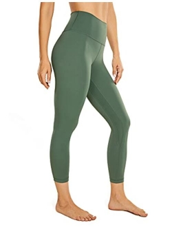 Women's Naked Feeling Workout Capris Leggings 21 Inches - Gym Compression Tummy Control Yoga Capri Pants