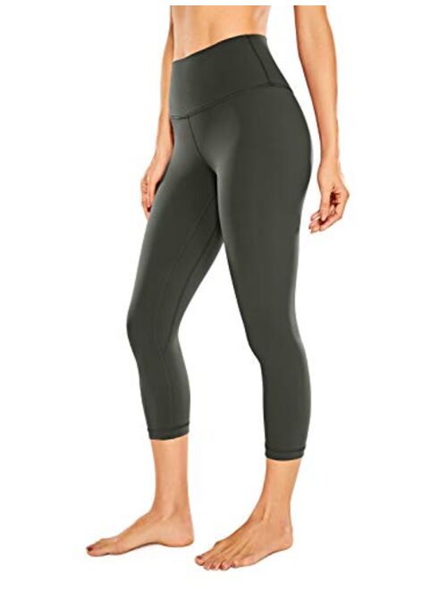 CRZ YOGA Women's Naked Feeling Workout Capris Leggings 21 Inches - Gym Compression Tummy Control Yoga Capri Pants