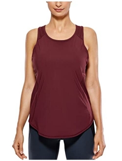 Women's Breezy Feeling Mesh Yoga Tank Tops Quick Dry Workout Active Gym Shirts