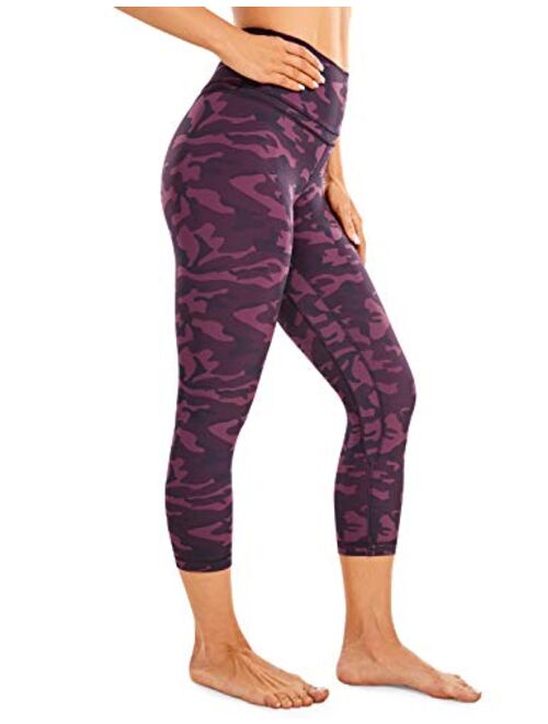 CRZ YOGA Womens High Waisted Workout Capri 19 Inches - Gym Compression Tummy Control Yoga Leggings Pants