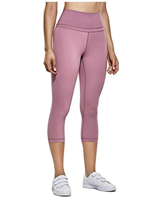 CRZ YOGA Womens High Waisted Workout Capri 19 Inches - Gym Compression Tummy Control Yoga Leggings Pants