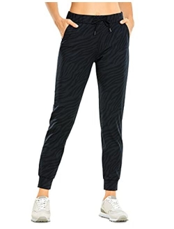 4-Way Stretch Joggers for Women 27" - Athletic Workout Running Pants Travel Lounge Casual Sweatpants with Pockets