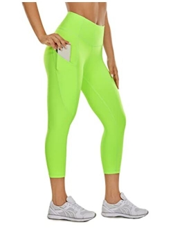 Women's Naked Feeling Workout Leggings 19" - High Waist Gym Capris Leggings with Pockets