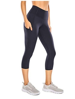 Women's Naked Feeling Workout Leggings 19" - High Waist Gym Capris Leggings with Pockets