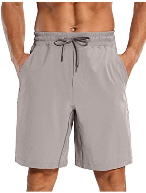 CRZ YOGA Men's Linerless Workout Shorts - 7''/ 9" Quick Dry Running Sports Athletic Gym Shorts with Pockets