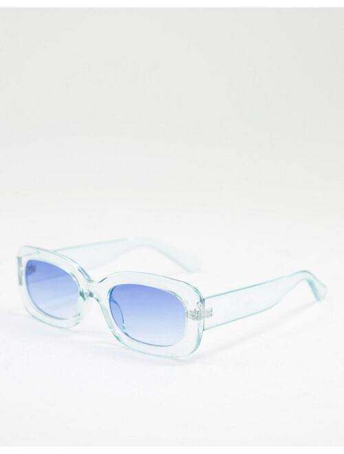 Jeepers Peepers unisex rectangle sunglasses in blue