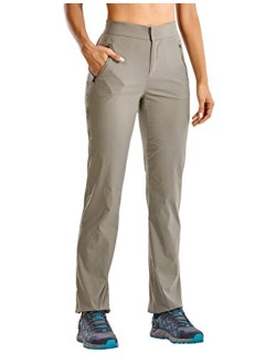 Women's Hiking Lightweight Stretch Thick Pants Outdoor Travel Workout Pants with Zipper Pockets