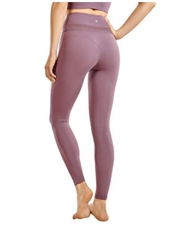 Women's Naked Feeling Soft Yoga Leggings 25 Inches - Reflective High Waisted Workout Pants