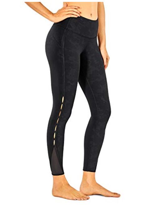 CRZ YOGA Women's High Waisted Workout Pants 7/8 Yoga Leggings with Hole - Naked Feeling - 25 Inches