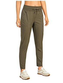 Womens Studio Casual 7/8 Pants 25"/27" - Lightweight Workout Outdoor Athletic Track Travel Lounge Joggers Pockets