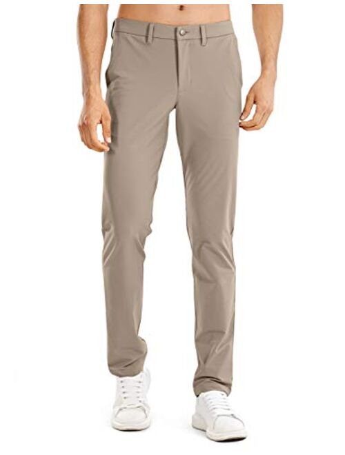 CRZ YOGA Men's Stretch Golf Pants - 31"/33"/35" Slim Fit Stretch Waterproof Outdoor Thick Golf Work Pant with Pockets