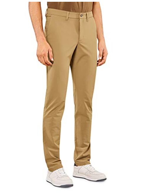 CRZ YOGA Men's Stretch Golf Pants - 31"/33"/35" Slim Fit Stretch Waterproof Outdoor Thick Golf Work Pant with Pockets