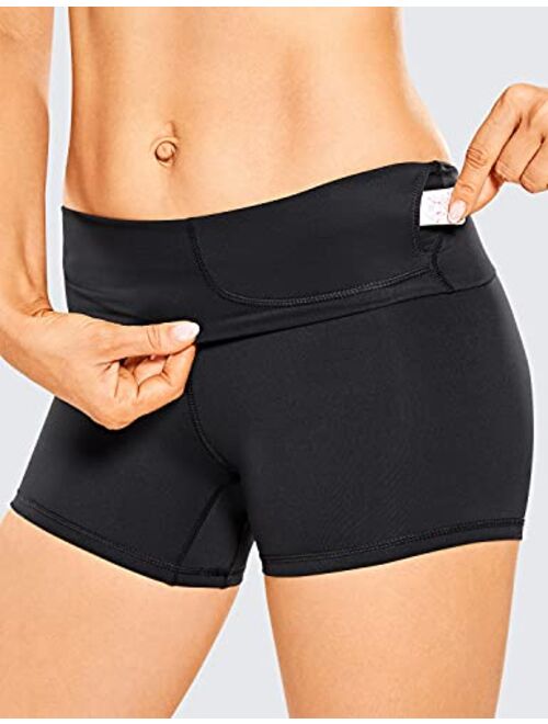 CRZ YOGA Women's Naked Feeling Biker Shorts - 3'' / 4'' / 6'' / 8'' High Waisted Yoga Workout Gym Running Spandex Shorts