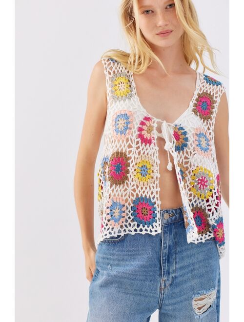 Urban outfitters Granny Acrylic Crochet Vest