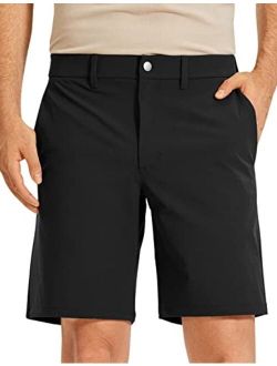 Men's Stretch Golf Shorts - 7''/9'' Slim Fit Waterproof Athletic Casual Work Shorts with Pockets