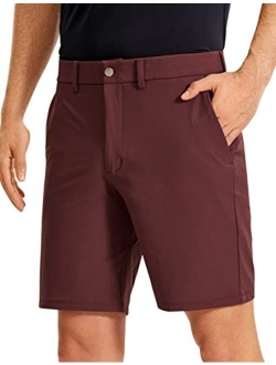 Men's Stretch Golf Shorts - 7''/9'' Slim Fit Waterproof Athletic Casual Work Shorts with Pockets
