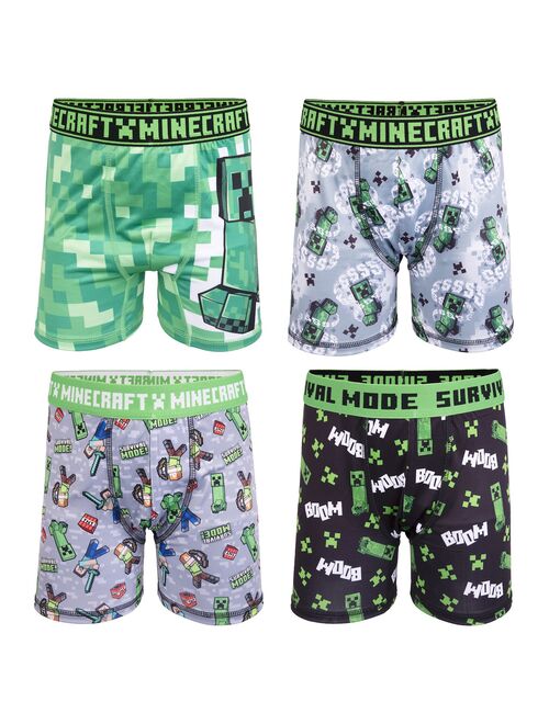 Boys 6-10 4-Pack Minecraft Boxer Briefs