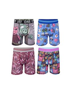 Boys 4-10 Piggy Four-Pack Boxer Briefs