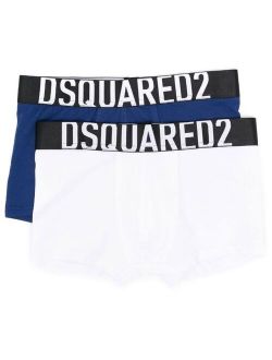 Kids pack of two logo-waist boxer briefs