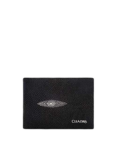 CUADRA Black Stingray Leather Bifold Wallet - DU175 / B2910MA