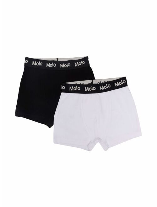 Molo logo-waist two-pack briefs