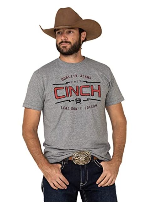 Cinch Men's 96 Tri-Color Cotton-Poly Jersey Tee