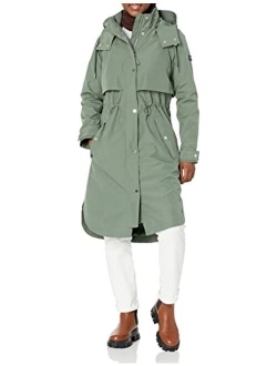 Women's Water Resistant Hooded Rain Jacket