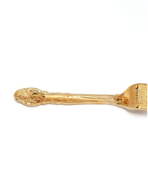 MOSCHINO fork pin brooch