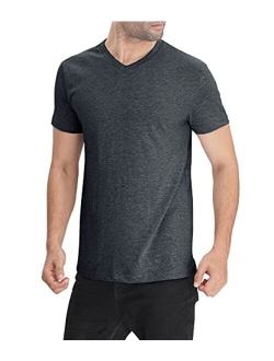 Plain Long Sleeve Shirt Men - Grey & Black Soft Cotton V Neck Full Sleeves Jersey