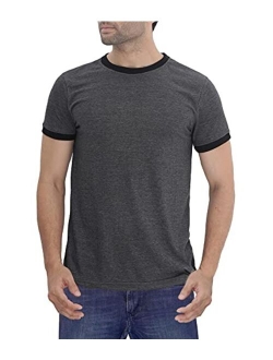 Short Sleeve Shirts for Men - Crewneck Soft Jersey Half Sleeves Casual Tshirt Mens