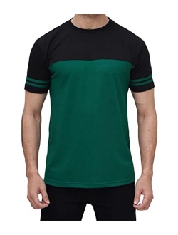 Short Sleeve Shirts for Men - Crewneck Soft Jersey Half Sleeves Casual Tshirt Mens