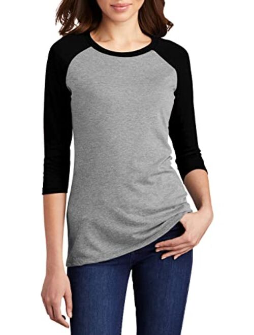 Decrum Raglan Shirts for Women - Womens Soft Sports Jersey Short and Long Sleeves Baseball Tee