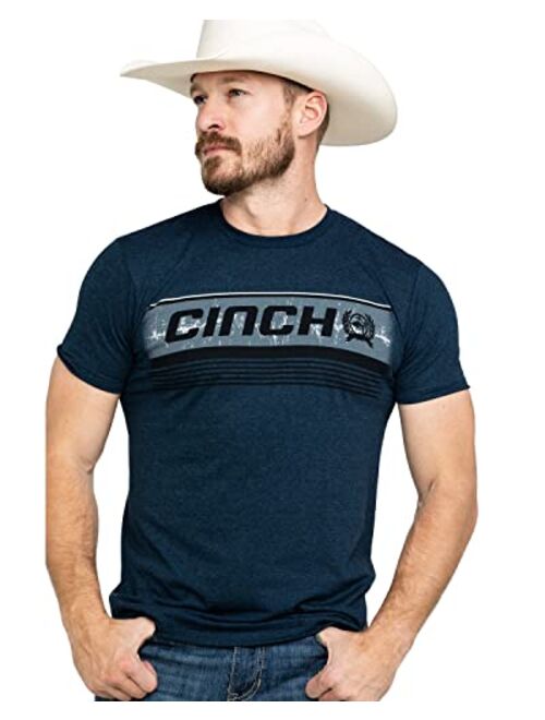 Cinch Men's Heathered Cotton-Poly Jersey Tee