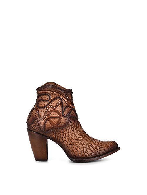 CUADRA Women's Bootie in Genuine Leather Brown