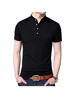 Henley Shirts for Men - Short/Long Sleeves Slim Fit Soft Casual Polo Tees