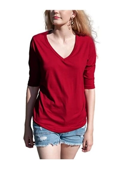 Tunic Shirts For Women - Tunics Tops & Tees 3/4 Sleeve T Shirts For Women