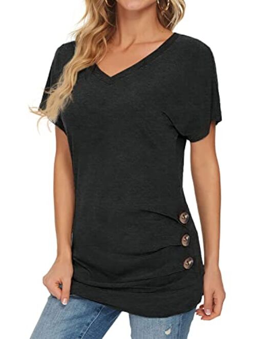 Decrum Tunic Shirts For Women - Tunics Tops & Tees 3/4 Sleeve T Shirts For Women