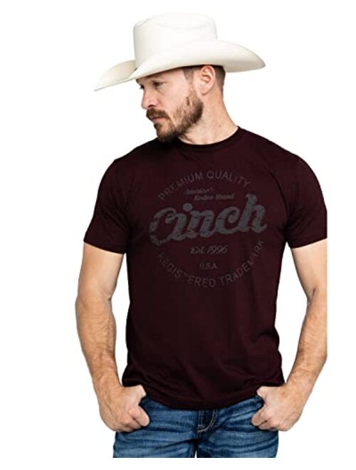 Cinch Men's Tri-Color Cotton-Poly Jersey Tee