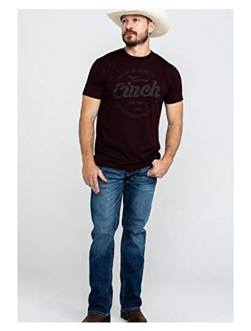 Cinch Men's Tri-Color Cotton-Poly Jersey Tee