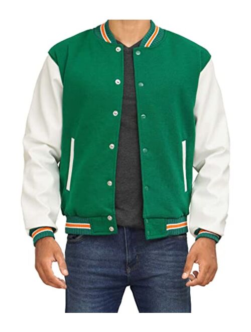 Decrum Varsity Jacket For Men - Casual Highschool Baseball Fashion Jackets