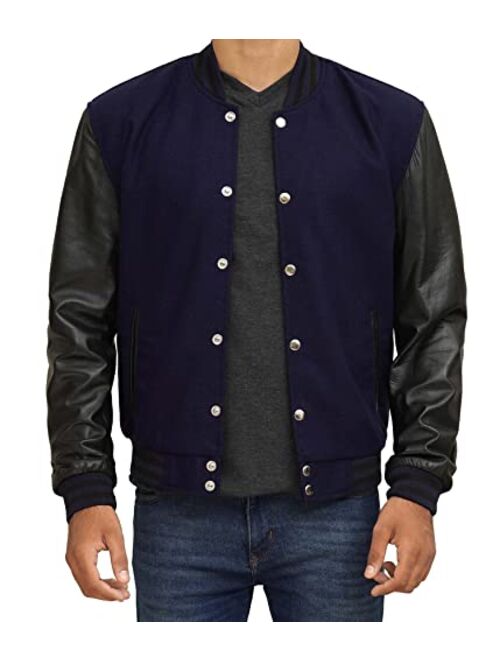 Decrum Varsity Jacket For Men - Casual Highschool Baseball Fashion Jackets