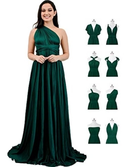 Belle's Design Women's Infinity Bridesmaid Dress with Bandeau top Evening Transformer Maxi Regular and Plus Size