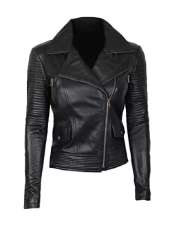 Leather Jacket Women - Real Lambskin Motorcycle Leather Jackets For Woman